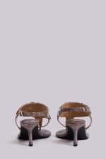 Azaela Metallic Button Heeled Sandals - Image 6