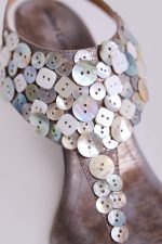 Azaela Metallic Button Heeled Sandals - Image 10
