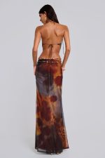 Vida Backless Maxi Dress in Whiskey - Image 3
