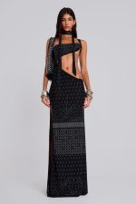 Opaline Asymmetric Stud Maxi Dress - Image 5