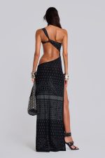 Opaline Asymmetric Stud Maxi Dress - Image 3