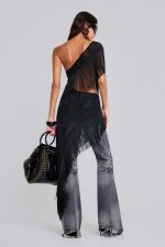 Washed Black Drift Bootcut Jeans - Image 4