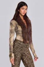 Tana Fur Trim Cardigan - Image 2