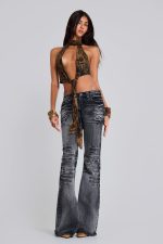 Washed Black Drift Bootcut Jeans - Image 6