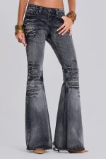 Washed Black Drift Bootcut Jeans - Image 2