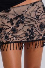 Ellora Embellished Mini Skirt - Image 8