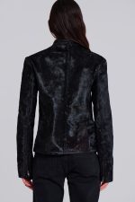 Black Real Leather Piston Jacket - Image 8