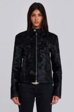 Black Real Leather Piston Jacket - Image 4