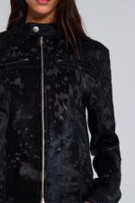 Black Real Leather Piston Jacket - Image 5