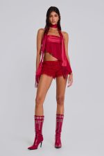 Regina Corset Top In Scarlet Red - Image 10