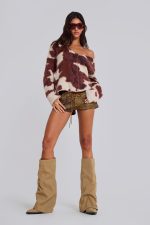 Cow Print Chuck Cardigan - Image 8