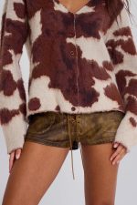 Cow Print Chuck Cardigan - Image 10