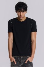 Studded Black Mist T-Shirt - Image 3