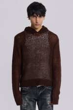 Open Gauge Knit Hoodie - Image 3