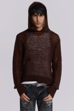 Open Gauge Knit Hoodie - Image 4