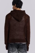 Open Gauge Knit Hoodie - Image 6