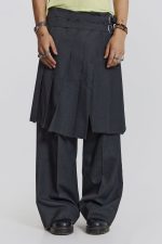 Grey Steel Pleated Skirt - Image 6