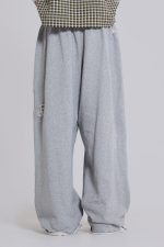 Distressed Grey Marl Baggy Monster Joggers - Image 4