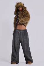 Charcoal Leopard Monster Joggers - Image 2