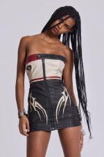Xiva Motocross Faux Leather Dress - Image 4