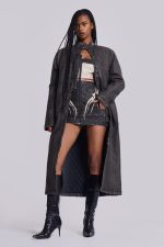 Xiva Motocross Faux Leather Dress - Image 3