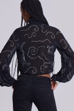 Silvra Embellished Wrap Top - Image 11