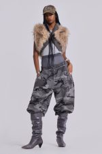 Black Baggy Camo Monster Joggers - Image 2