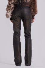 Brown Cooper PU Bootcut Jeans - Image 6