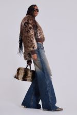 316 Off Shoulder Fur Jumper in Leopard - Image 8