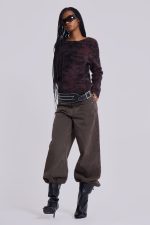 Brown Tiger Brushed Knit Jumper - Image 2