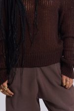 Open Gauge Knit Hoodie - Image 9