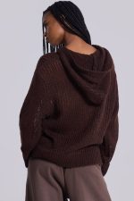 Open Gauge Knit Hoodie - Image 5
