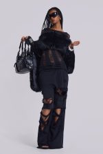 Distressed Black Baggy Monster Joggers - Image 5