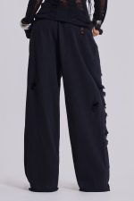 Distressed Black Baggy Monster Joggers - Image 3