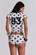 No.13 Polka Dot Football Mini Shorts - Image 2
