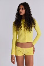 Lemon Velour Cardigan - Image 6
