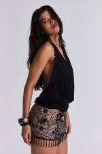Ellora Embellished Mini Skirt - Image 4