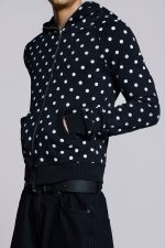 Mono Black Polkadot Hoodie - Image 7