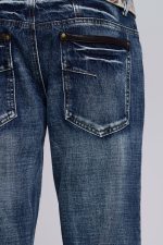 Vintage Blue Feather Drift Flared Jeans - Image 8