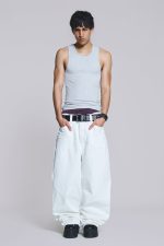 Grey Rib Longline Vest - Image 3