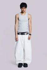 Grey Rib Longline Vest - Image 5