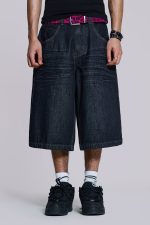 Creased Indigo Colossus Jorts