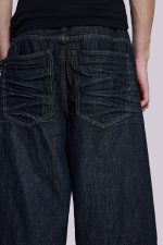 Creased Indigo Colossus Jorts - Image 4
