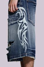 Light Wash Blade Colossus Jorts - Image 8