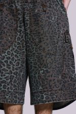 Charcoal Leopard Cadet Baggy Shorts - Image 5