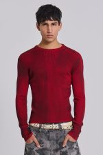 Red Scrape Knit - Image 3