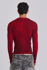 Red Scrape Knit - Image 4