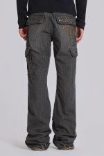 Kita Bootcut Pinstripe Cargo Pants - Image 4