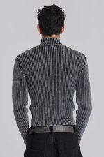 Black Lucid Knit Track Top - Image 3