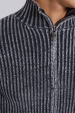 Black Lucid Knit Track Top - Image 4